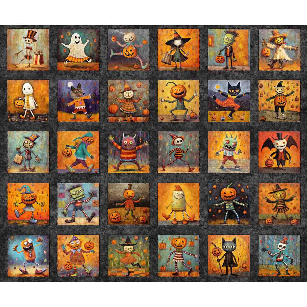 Quilting Treasures Fabrics Creepin It Real Dan Morris Halloween